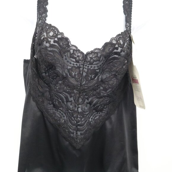 Vanity Fair Camisole Womens 38/44‎ Black Delicate Elegant Romantic Boudoir NWT - Picture 8 of 16